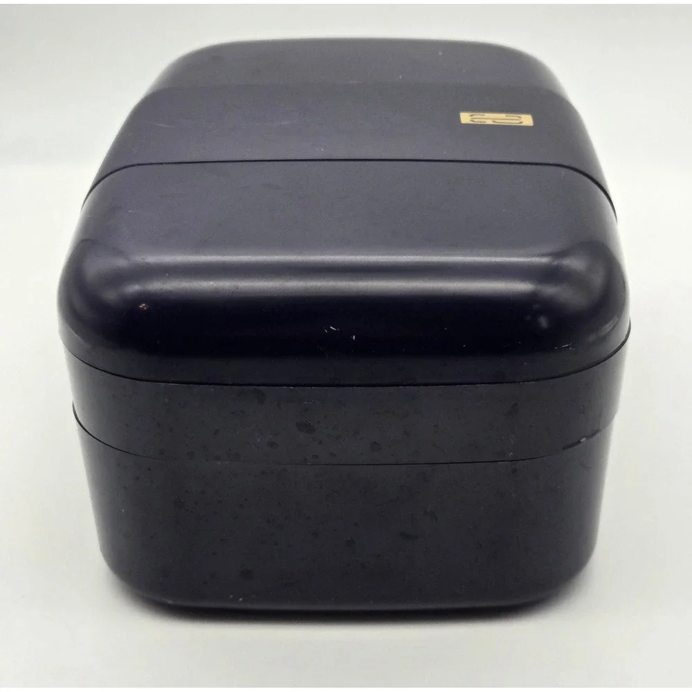 Vintage Sewing Box Organizer Navy Blue Cantilever Tray Buttons‎ Thread