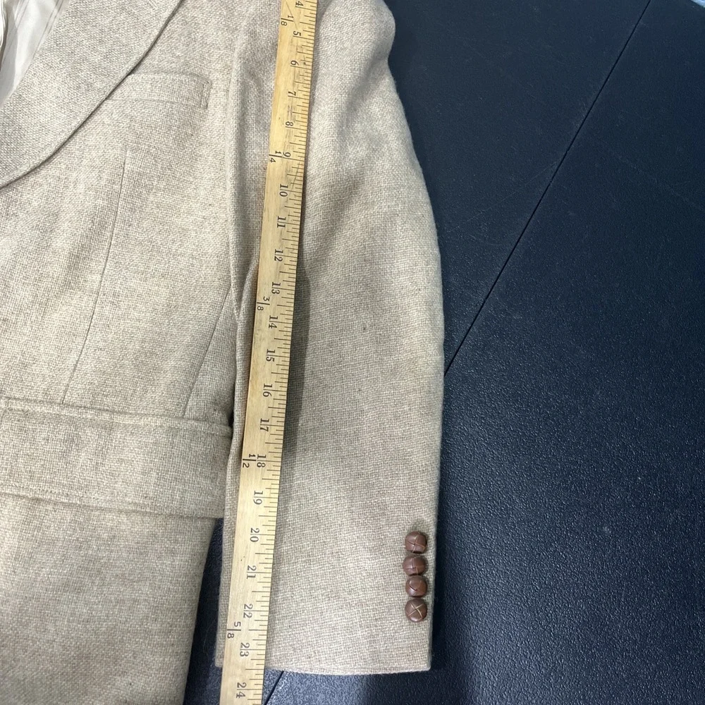 Michael J Daniel Vintage Blazer Mens 42 Tan Tweed Sport Coat Two Button Jacket