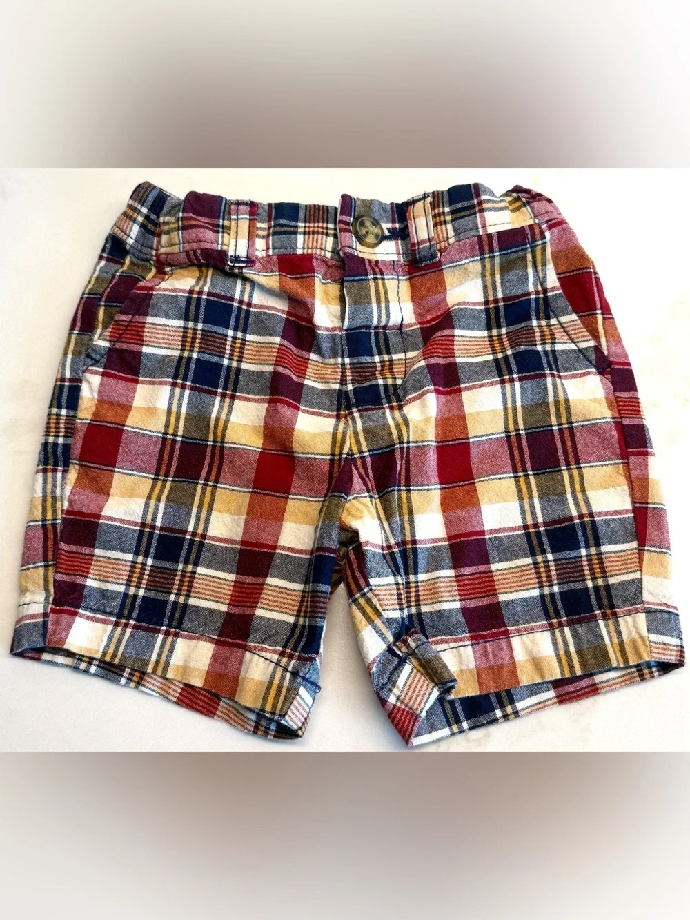 Carter’s 18M Polo Shirt & Plaid Shorts Outfit Set
