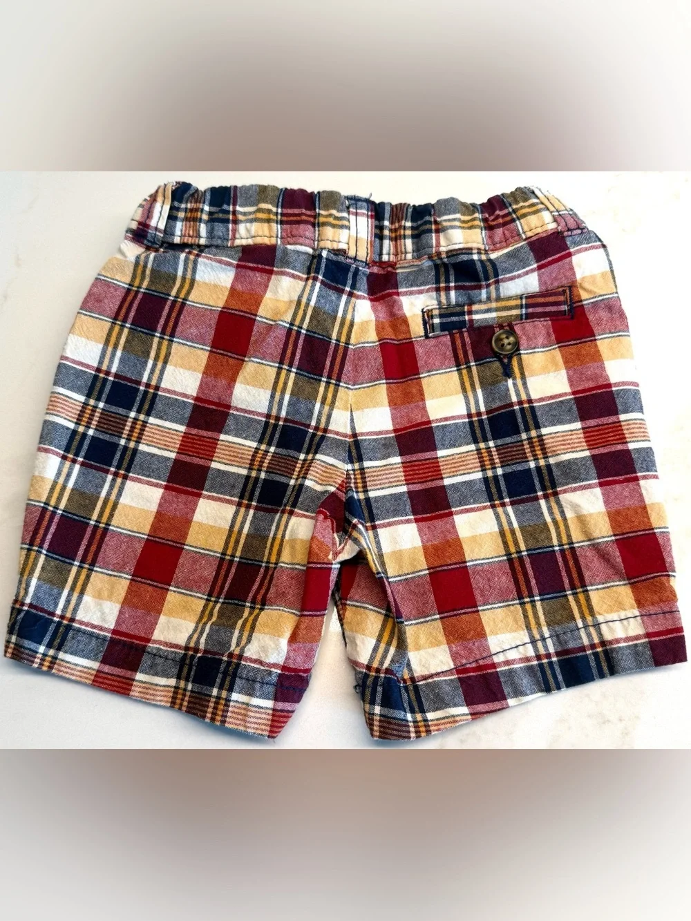 Carter’s 18M Polo Shirt & Plaid Shorts Outfit Set