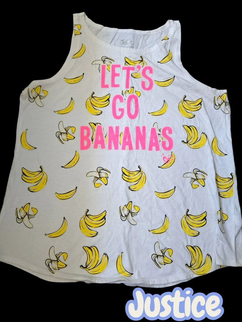 *1604 Justice Let's go Bananas tank top Girls 20