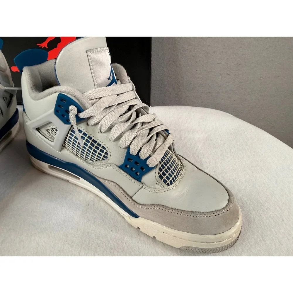 Jordan Air Jordan 4 Retro‎ Mens 8 Off White Military Blue FV5029-141 Sneaker