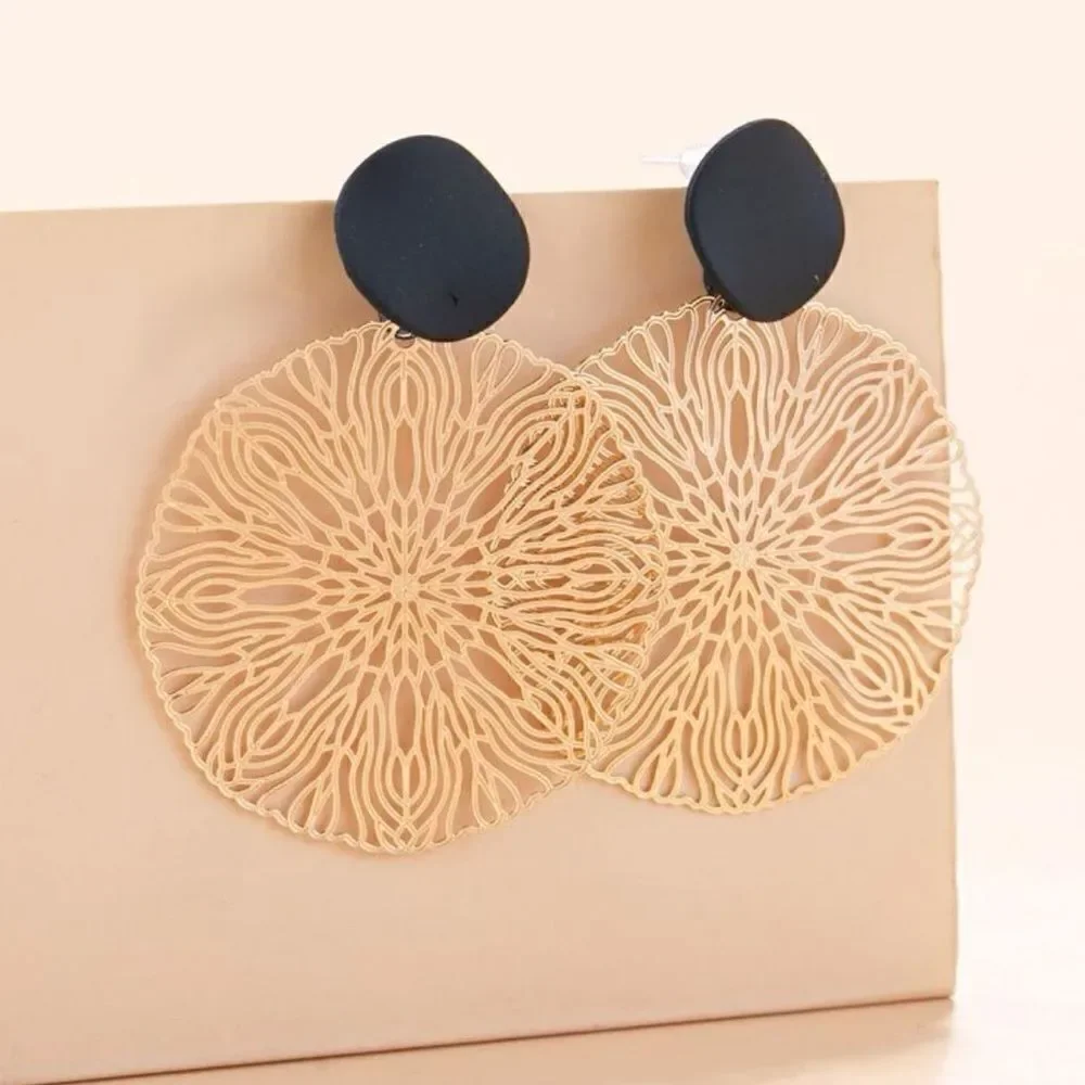 Bohemian Disk Mid Century Earrings