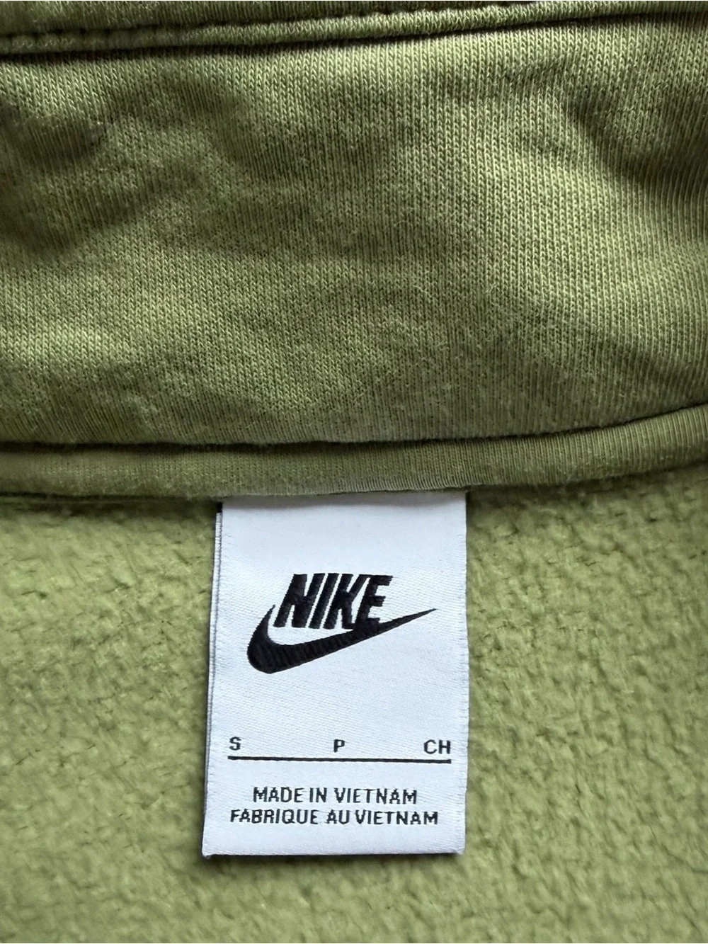 Nike Sportswear Club Fleece 1/4 Zip Pullover Sweatshirt Womens Small Green