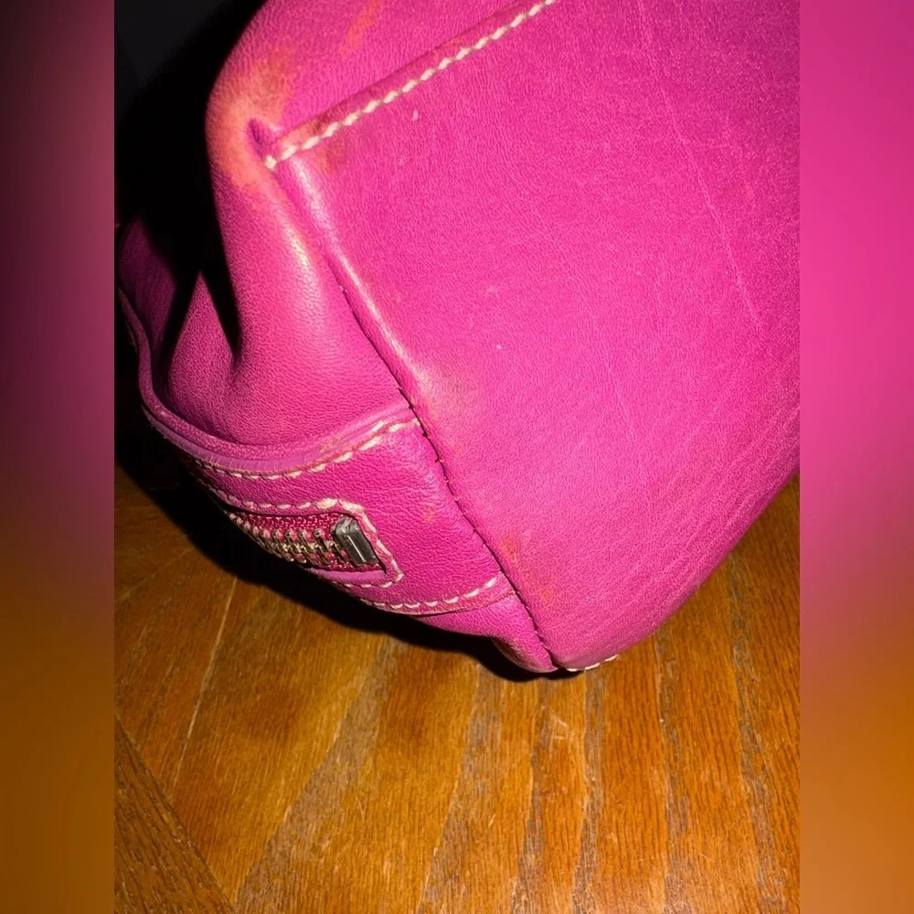 Cole Haan Vintage Hobo Style plum Leather Shoulder Bag in EUC