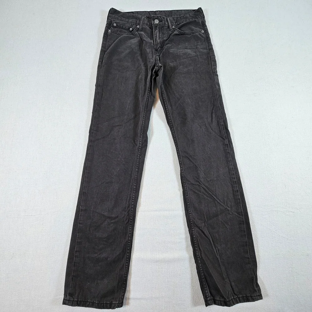 Levi's 514 Straight Fit Jeans Mens 30x32 Black Faded Denim Pants