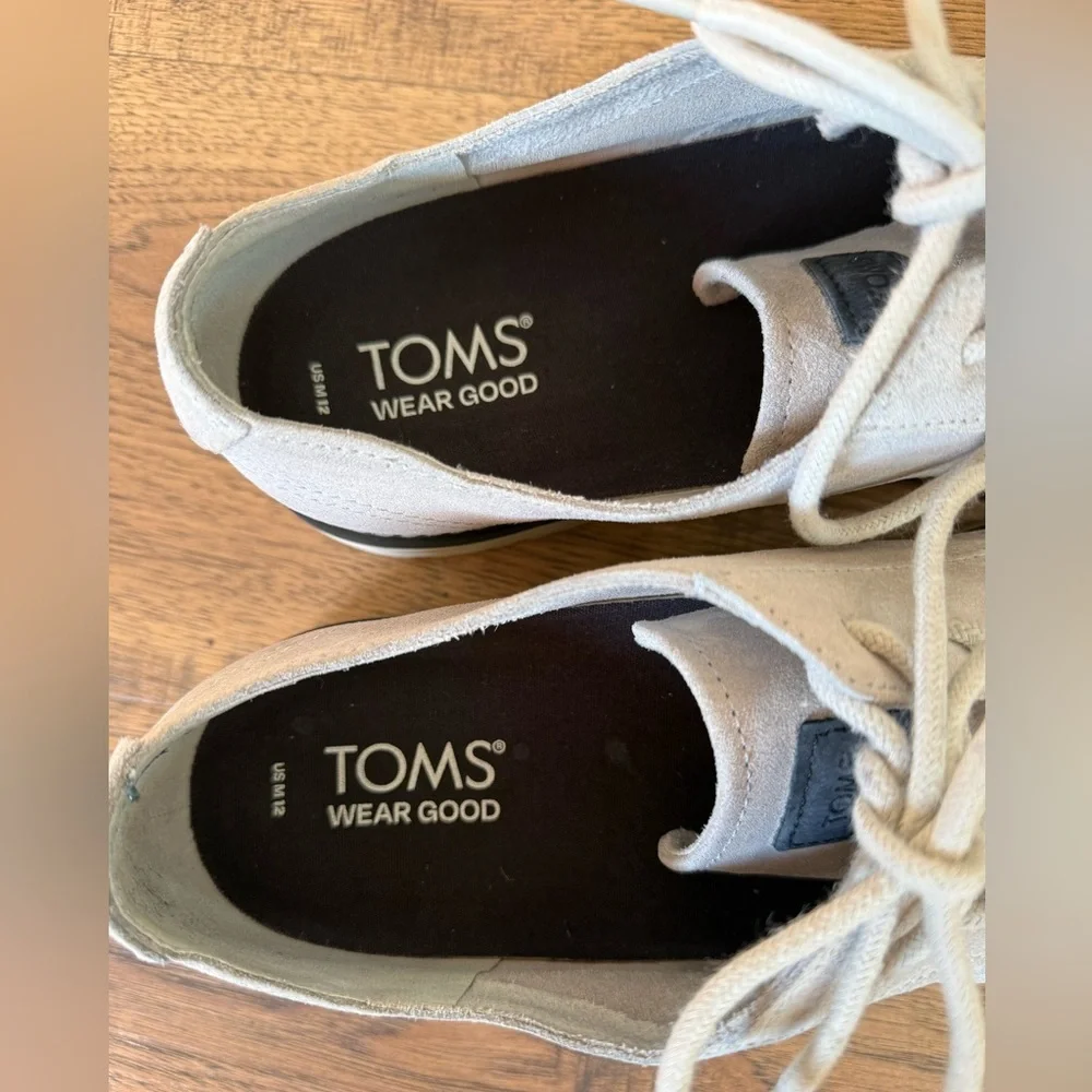 TOMS Wear Good Men's Light Gray Suede Shoes zs 12