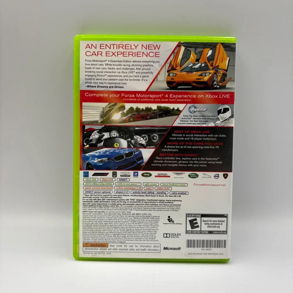 Microsoft Forza Motorsport 4 Essentials Edition Xbox 360 NTSC Good Racing Game