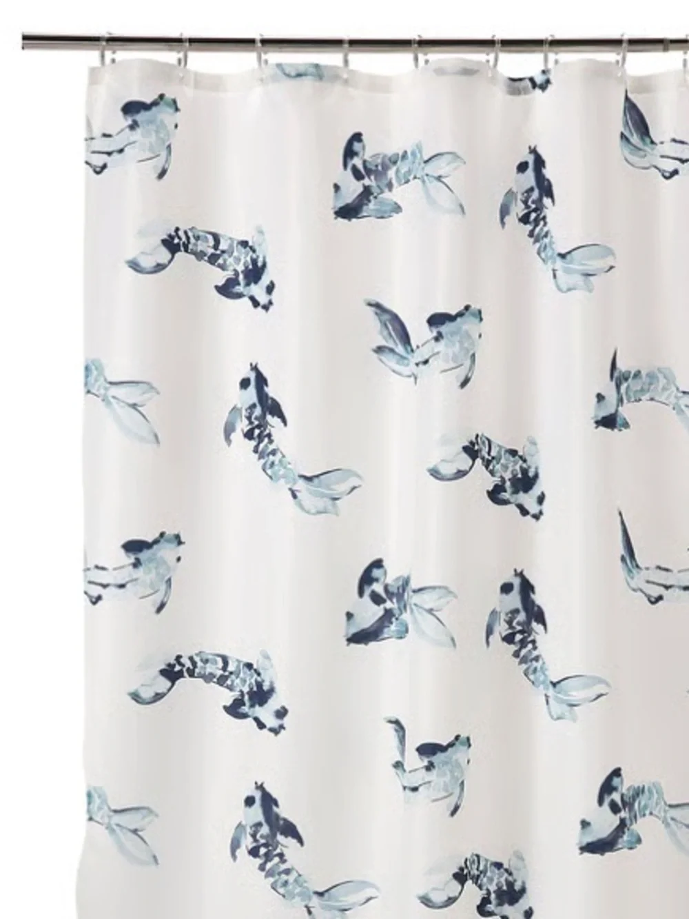 Koi Fish Blue White Shower Curtain