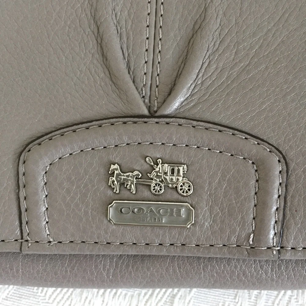 Coach gray fold wallet