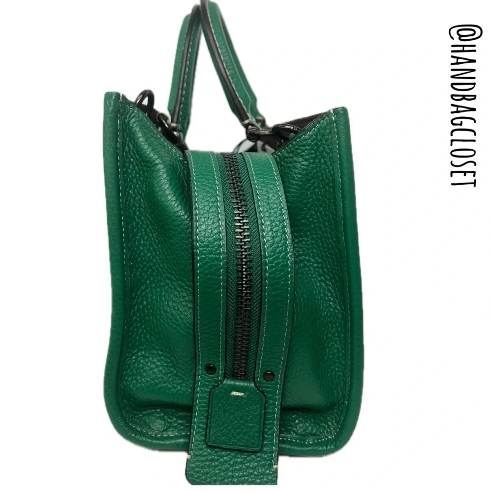 Coach Green Grass 25 Rare Glovetanned Leather Rogue Bag