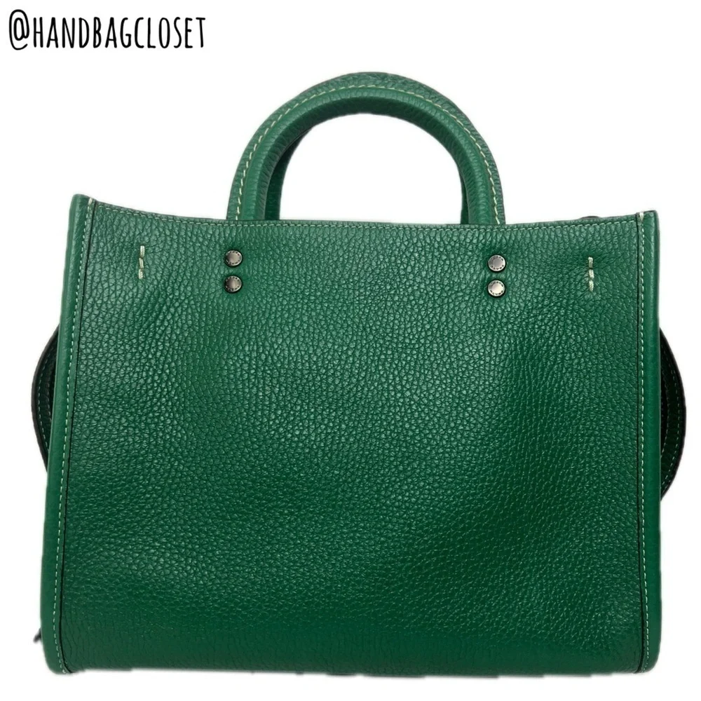 Coach Green Grass 25 Rare Glovetanned Leather Rogue Bag
