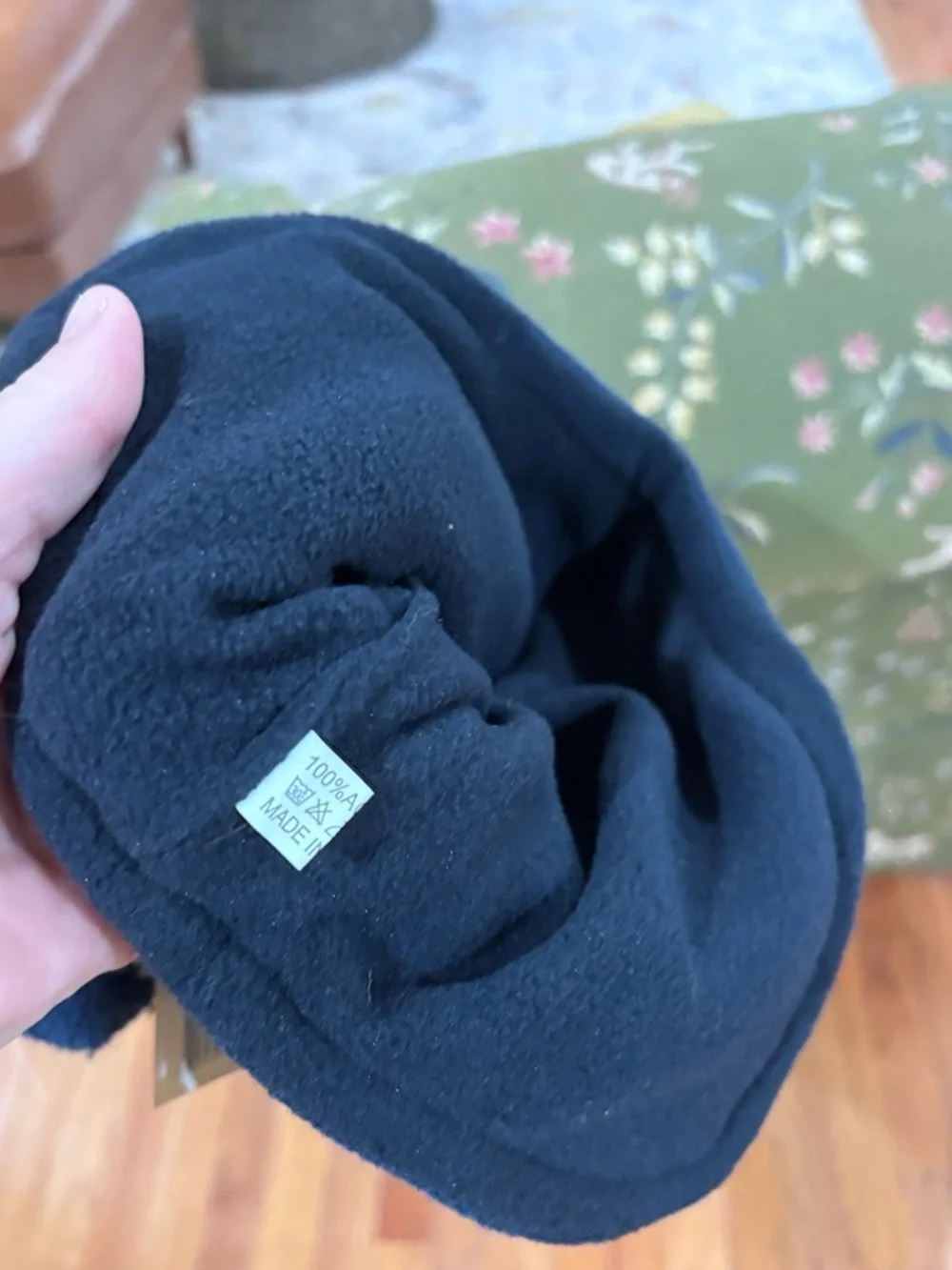 N/A navy earflap