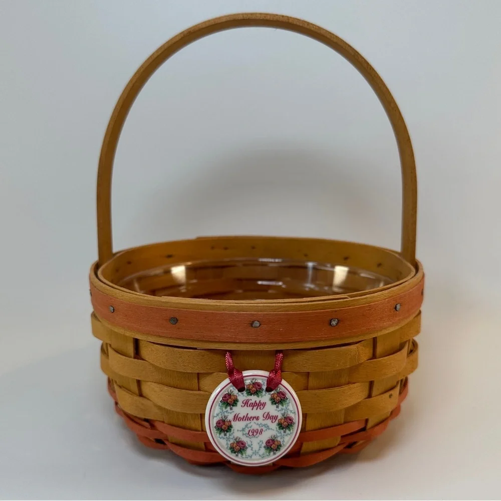 VTG‎ Longaberger USA Woven Basket Handle Mother's Day 1998