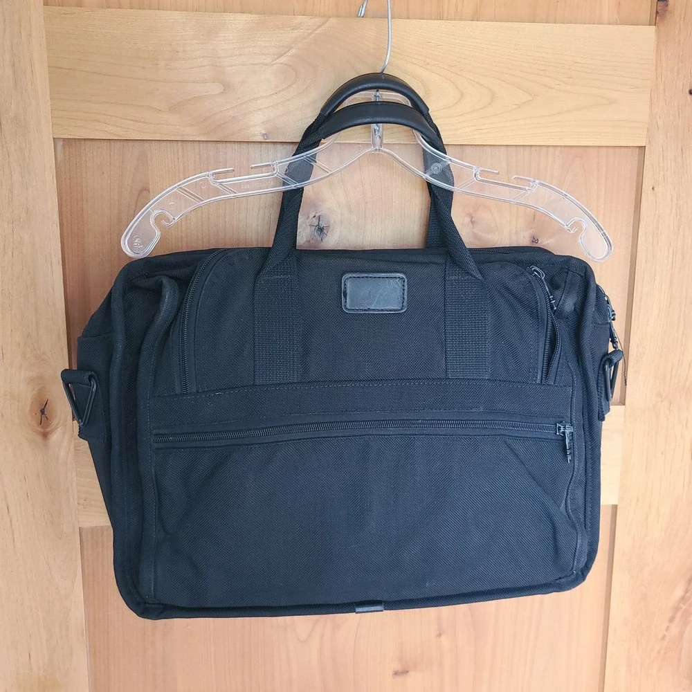 Vintage Tumi Black Canvas Ballistic Nylon Briefcase Laptop Carry On Bag Travel‎