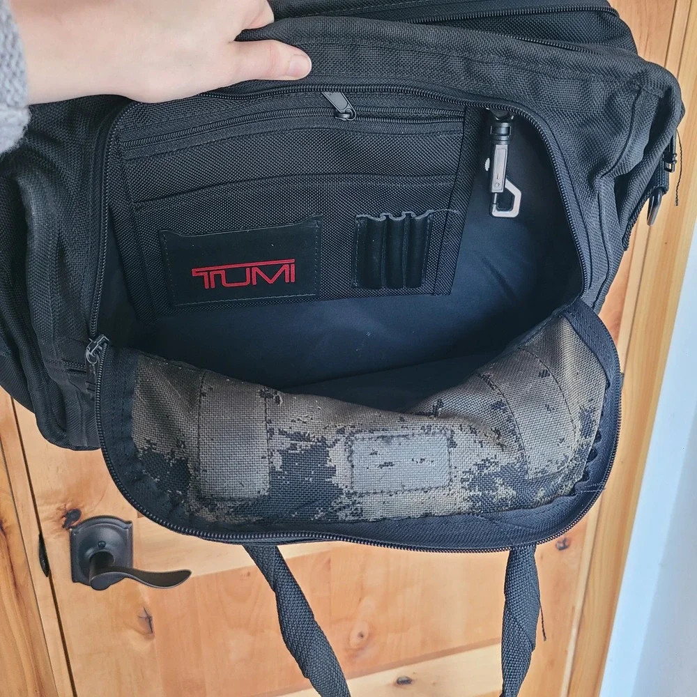 Vintage Tumi Black Canvas Ballistic Nylon Briefcase Laptop Carry On Bag Travel‎