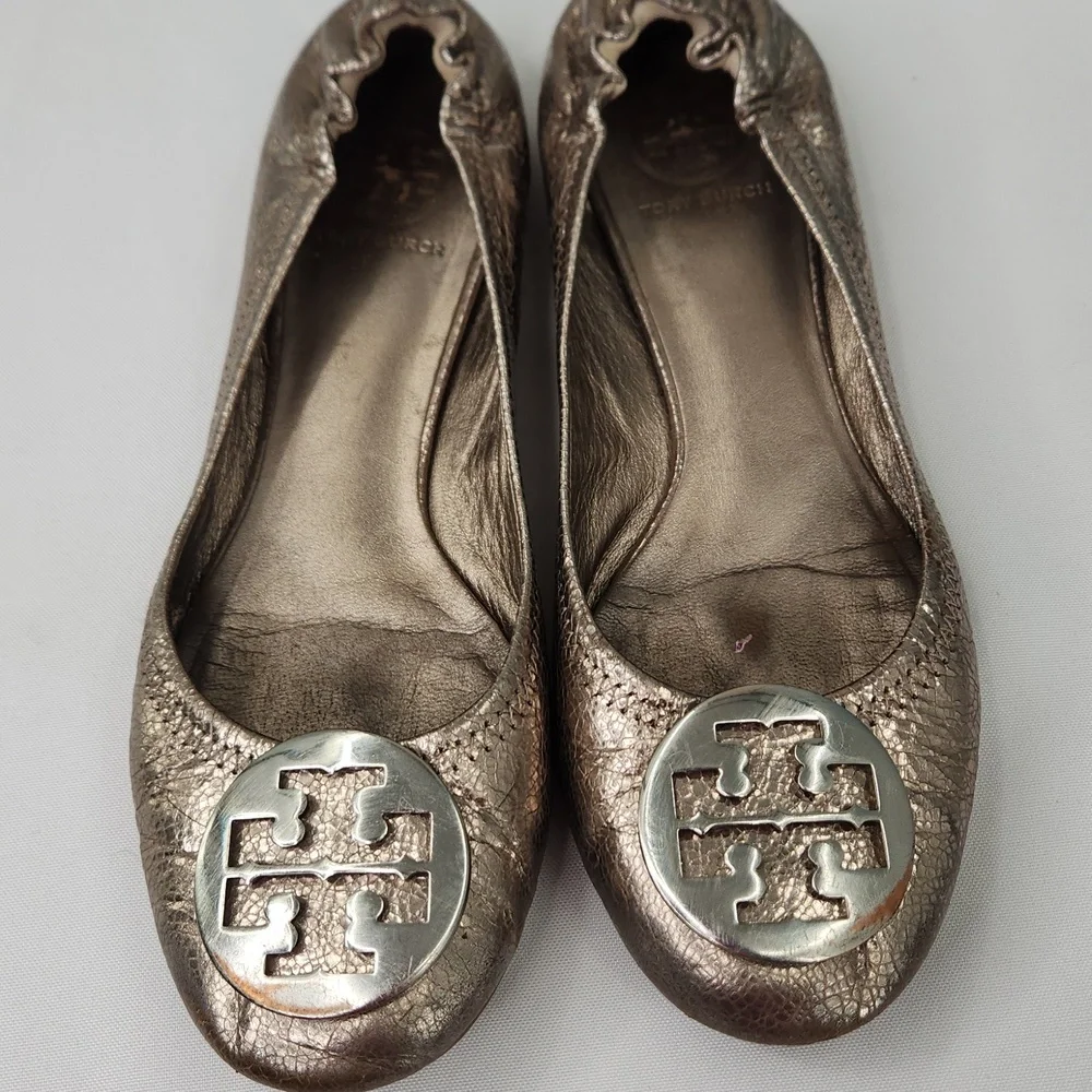 Tory Burch Bronze Ballet‎ Flats