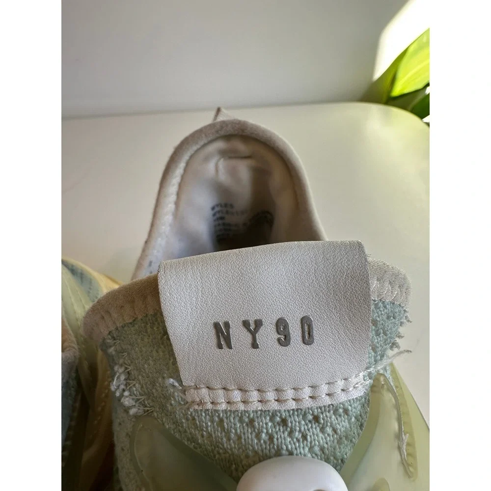 Steve Madden NY90 Myles Chunky Knit Sneakers Light‎ Blue Sage Green Women 10M