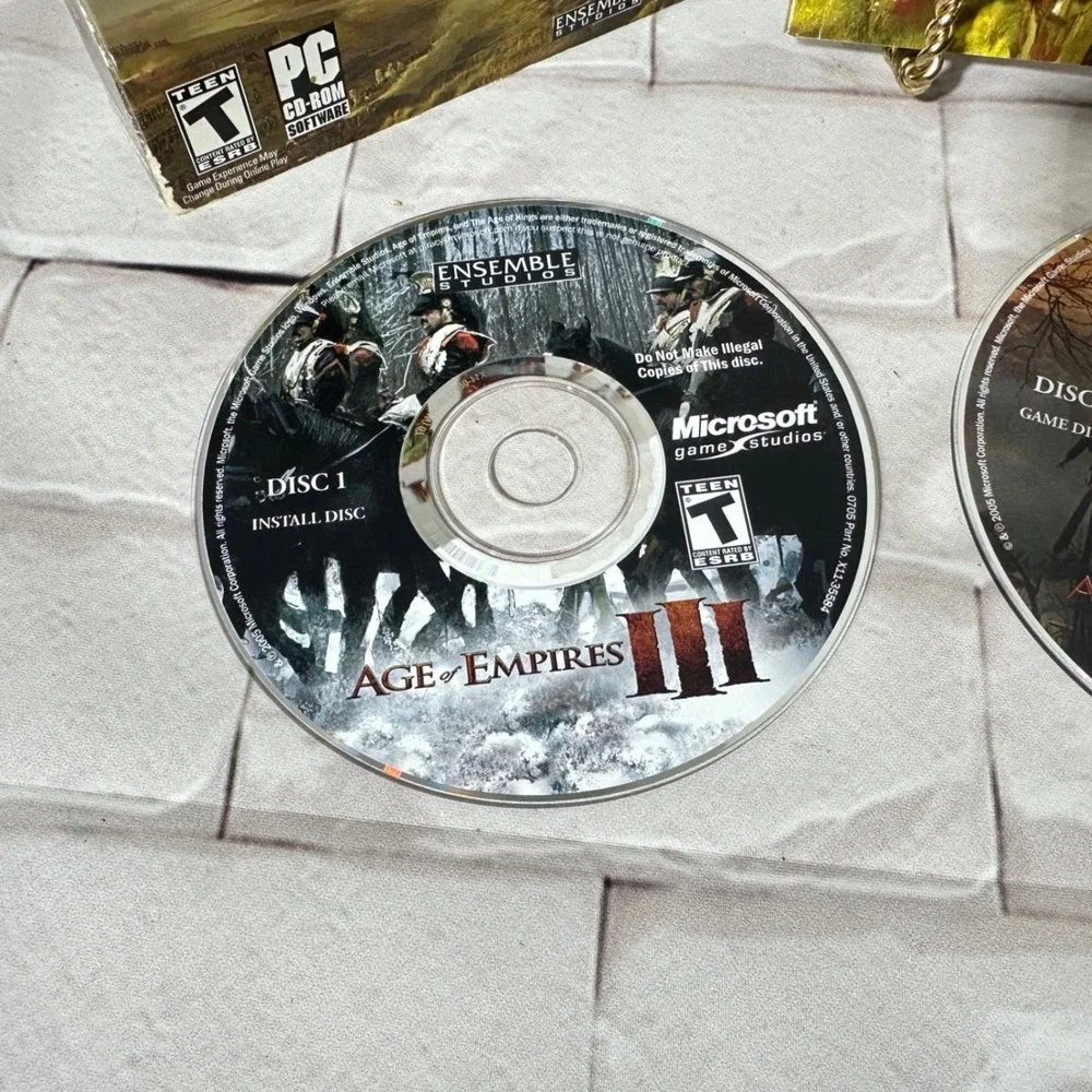 Age of Empires III PC 2005 Big Box Complete 3-Disc Set Manual Microsoft‎ RTS