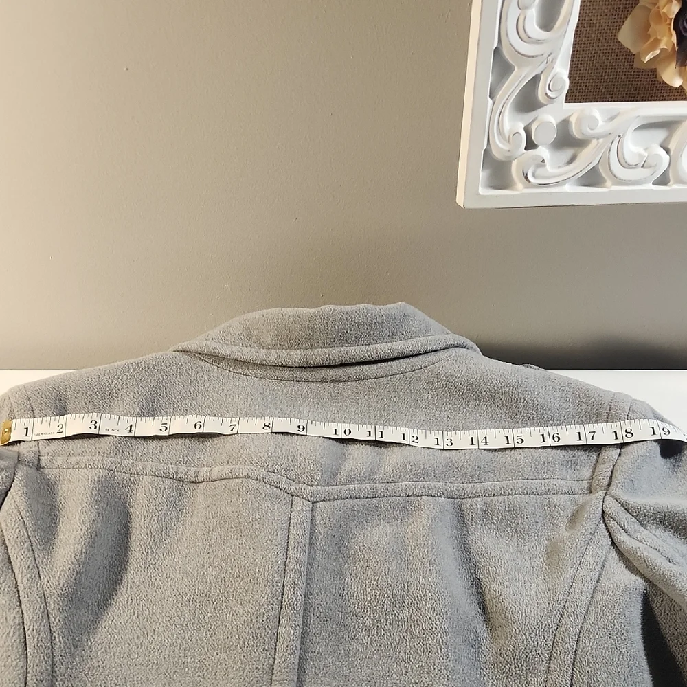 Style & Co Women’s Double‑Breasted Military Pea Coat – Light Gray‎ – Size XL
