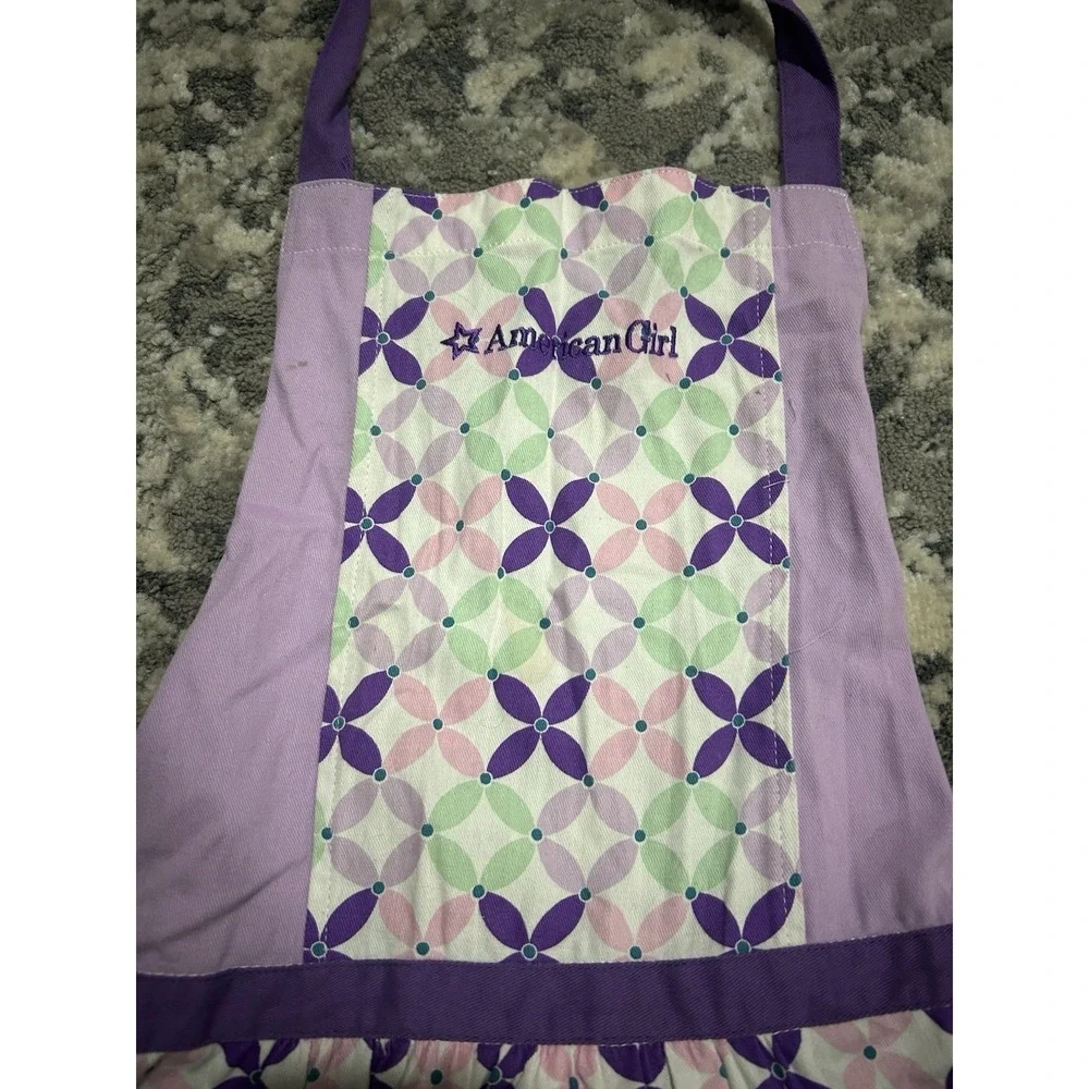 American Girl Purple‎ Lilac Star Baker Apron for Girls One Size NWT