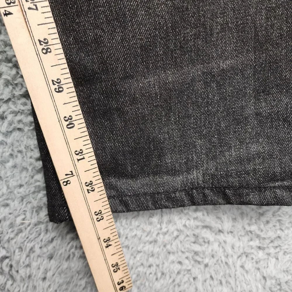 Noiz Jeans Men 34x34 (Fits as 30x33) Black Straight Leg 5 Pocket Denim Pants‎