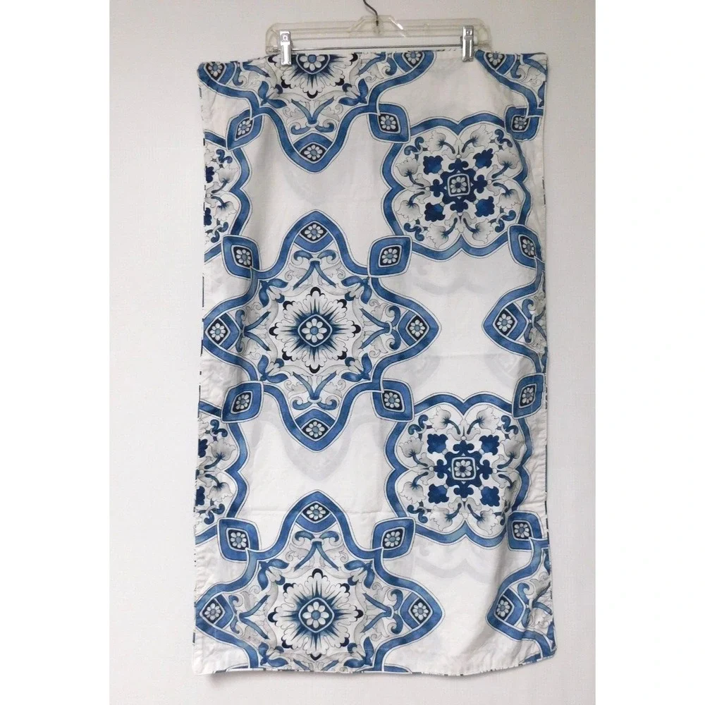 Southern Living Dillards Standard‎ 20 x 26 Pillow Sham Blue/Gray/White Cotton
