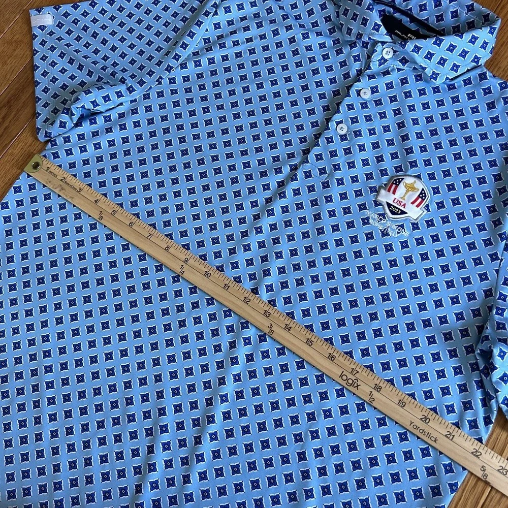 RLX Ralph Lauren USA 2023‎ Marco Simone Rome Italy Golf Polo Mens Medium AOP