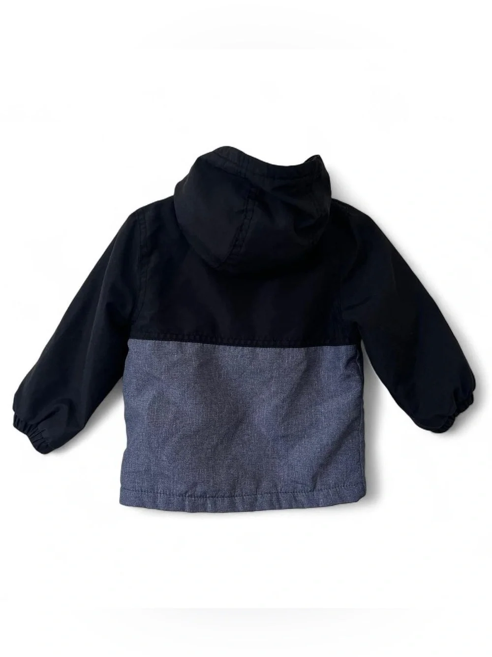 18M Boy Windbreaker Two Tone Color Block Full Zip Jacket With Hood Baby Toddler
