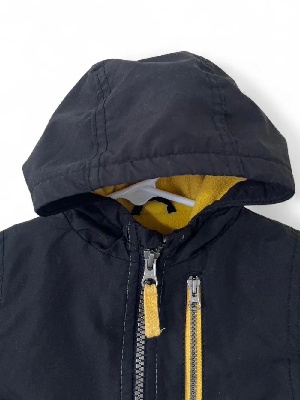 18M Boy Windbreaker Two Tone Color Block Full Zip Jacket With Hood Baby Toddler