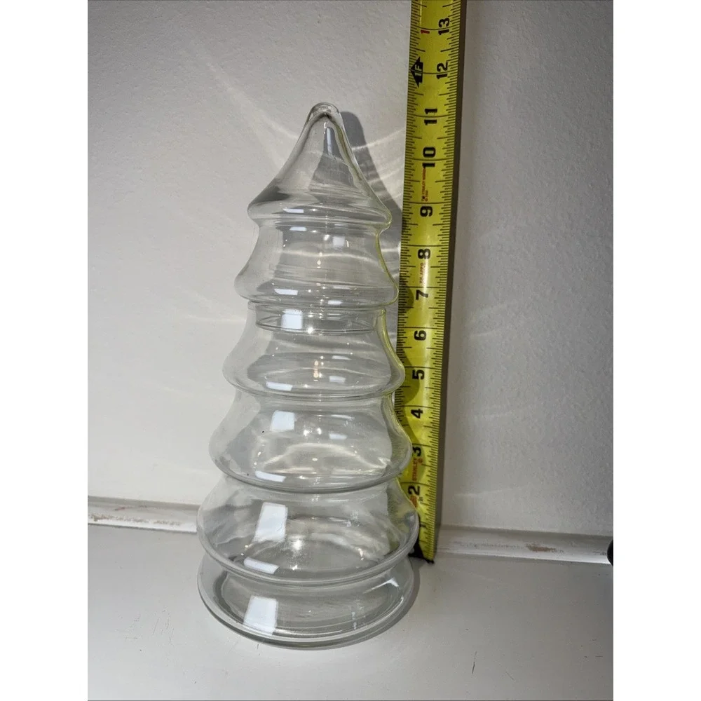 Vintage Clear Apothecary‎ Tree 6 Tier Clear Glass Christmas Tree Shaped Jar