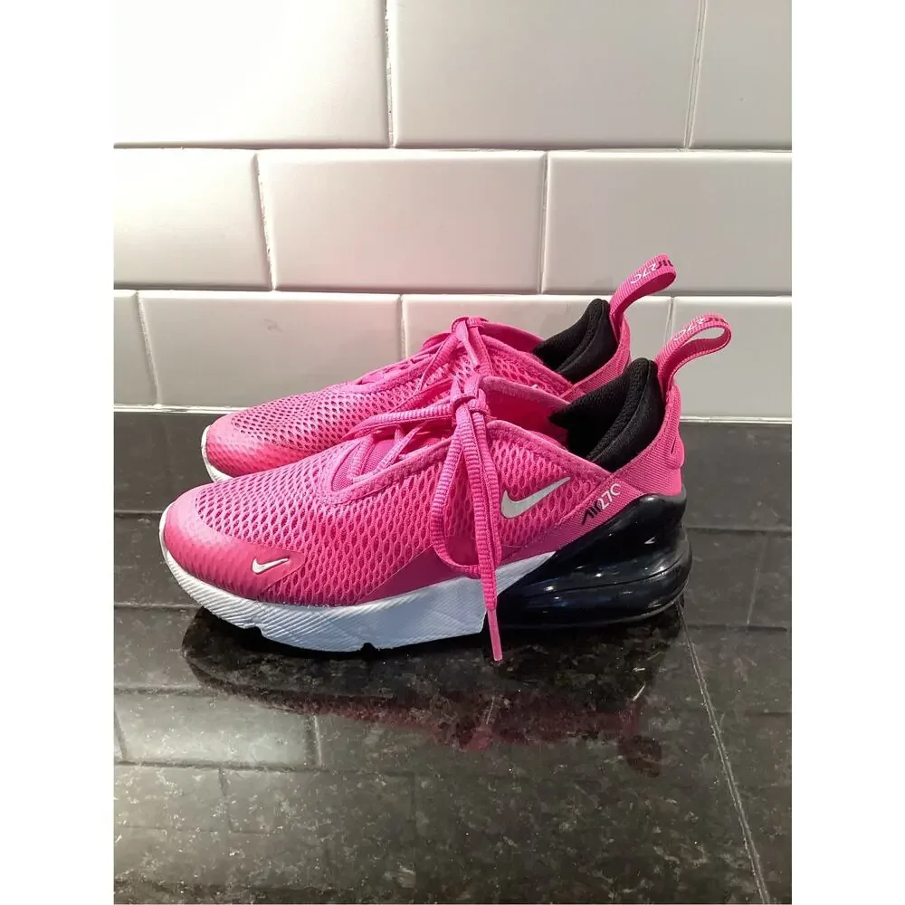 Nike Air Max 270 Little Kids Athletic Sneakers Running Laser Fuchsia Size 13C