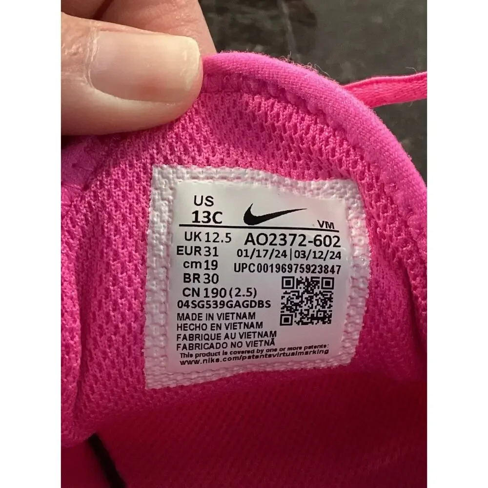 Nike Air Max 270 Little Kids Athletic Sneakers Running Laser Fuchsia Size 13C