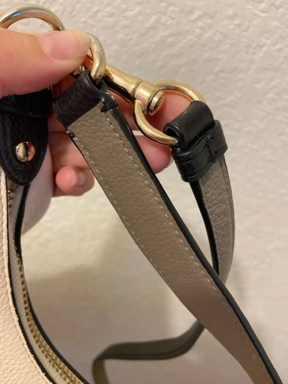 Coach Harley Hobo Geometric Ivory Tri-Color Pebbled Leather Shoulder Bag