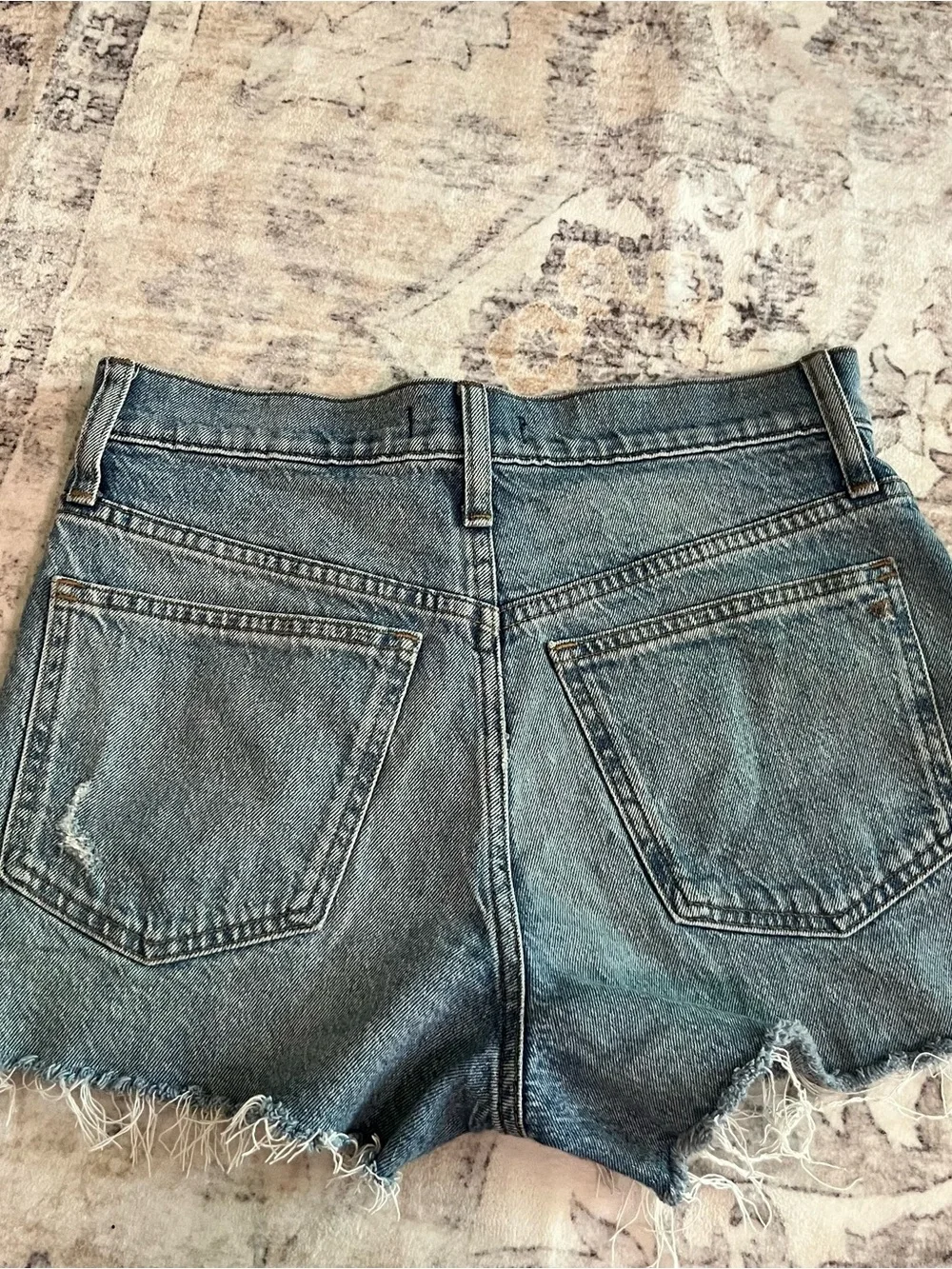 Madewell Distressed The Perfect Short Denim Cutoff Shorts