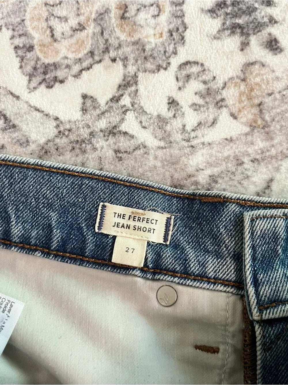 Madewell Distressed The Perfect Short Denim Cutoff Shorts