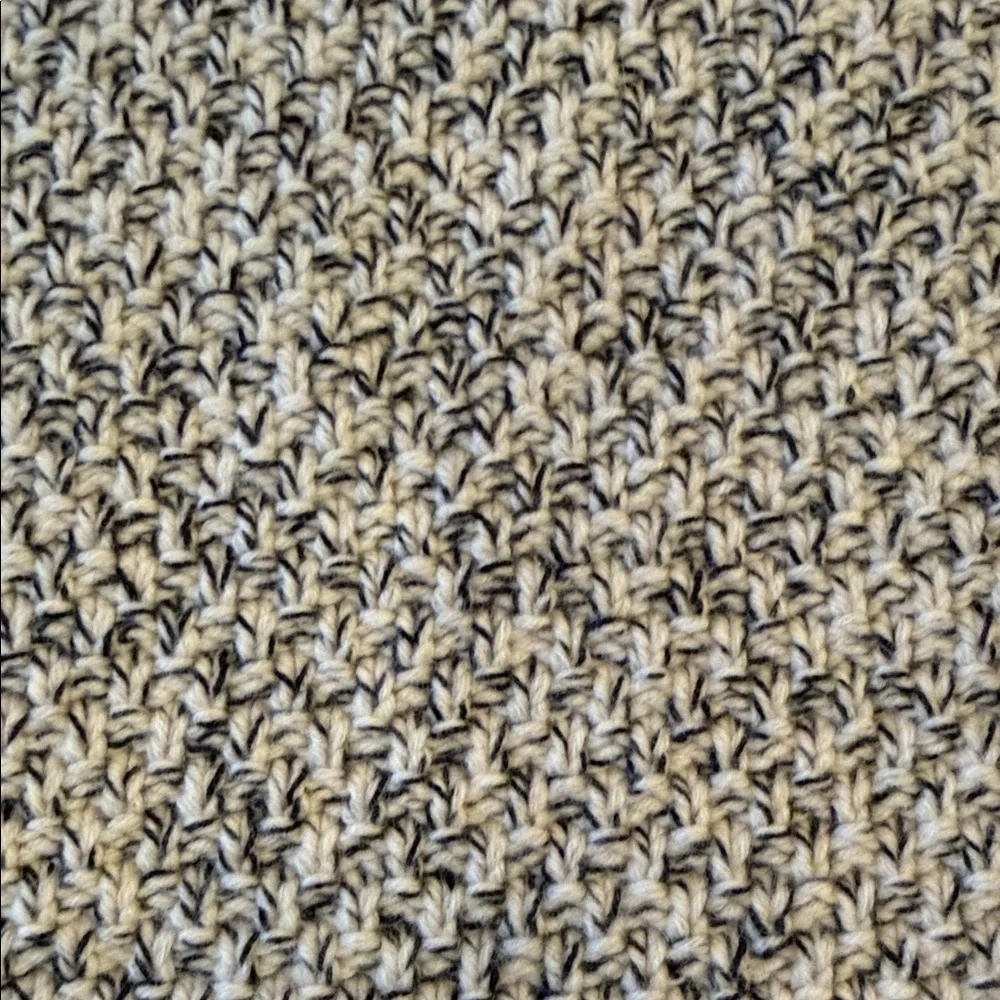 J. Crew x Wallace & Barnes Ivory and Charcoal Knit Crewneck Sweater