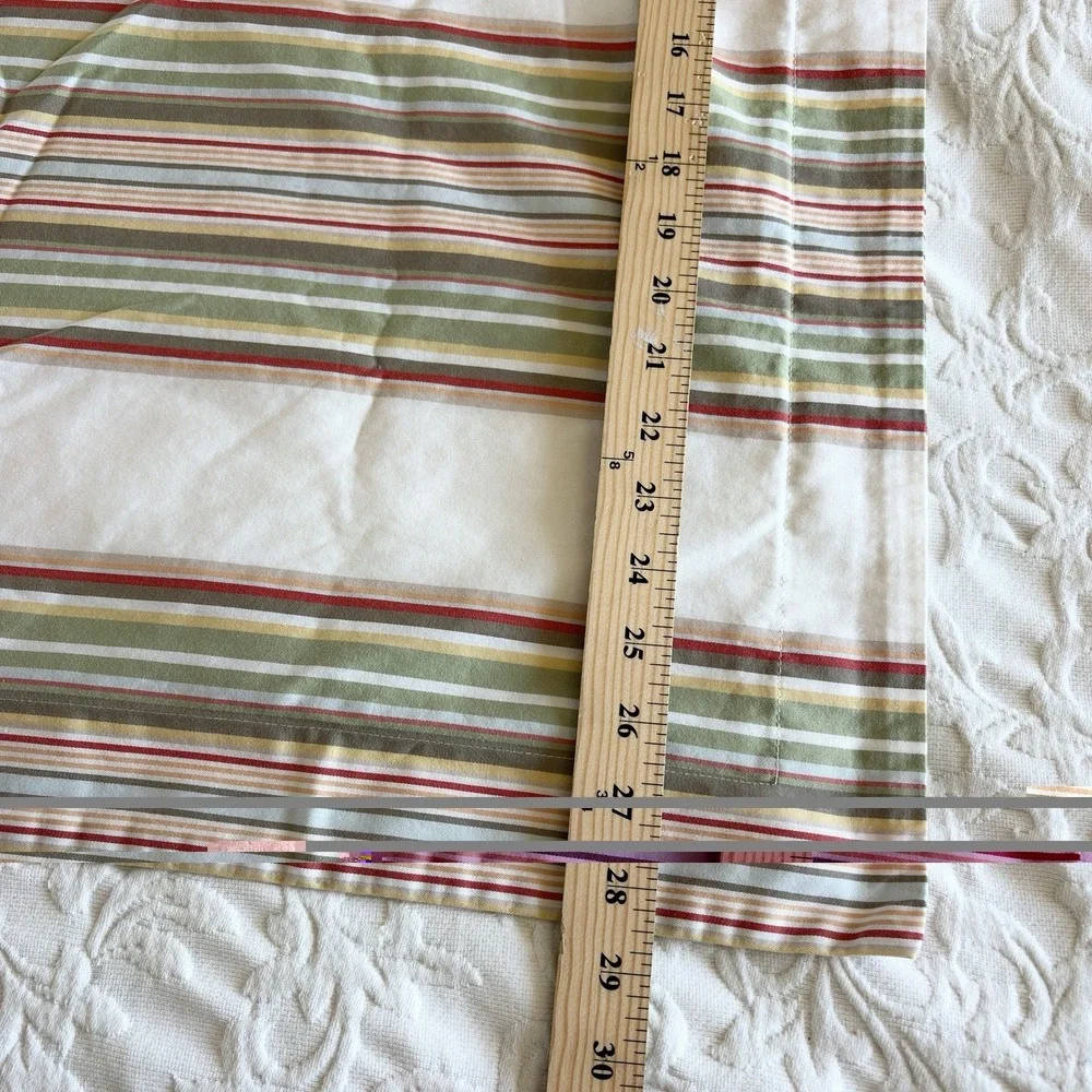 POTTERY BARN Striped 100% Organic Cotton Sham Euro 1 Pillow Cover Portugal
