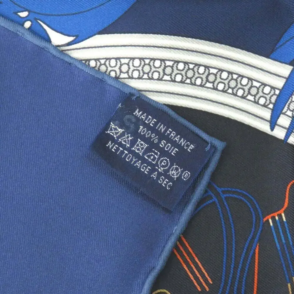 Hermes blue silk