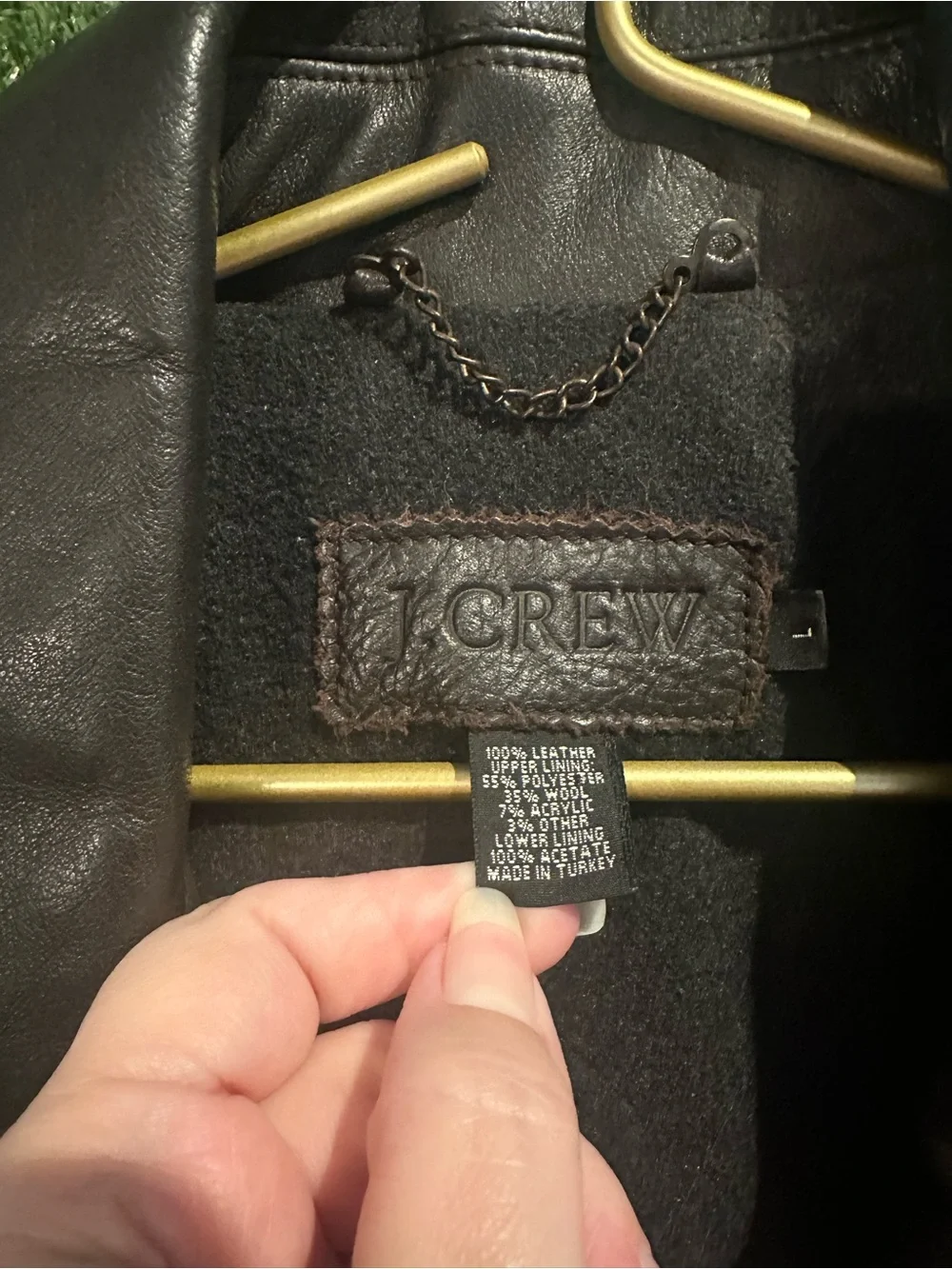 J. Crew Vintage 1990’s Leather Button-Front Jacket in Dark Brown