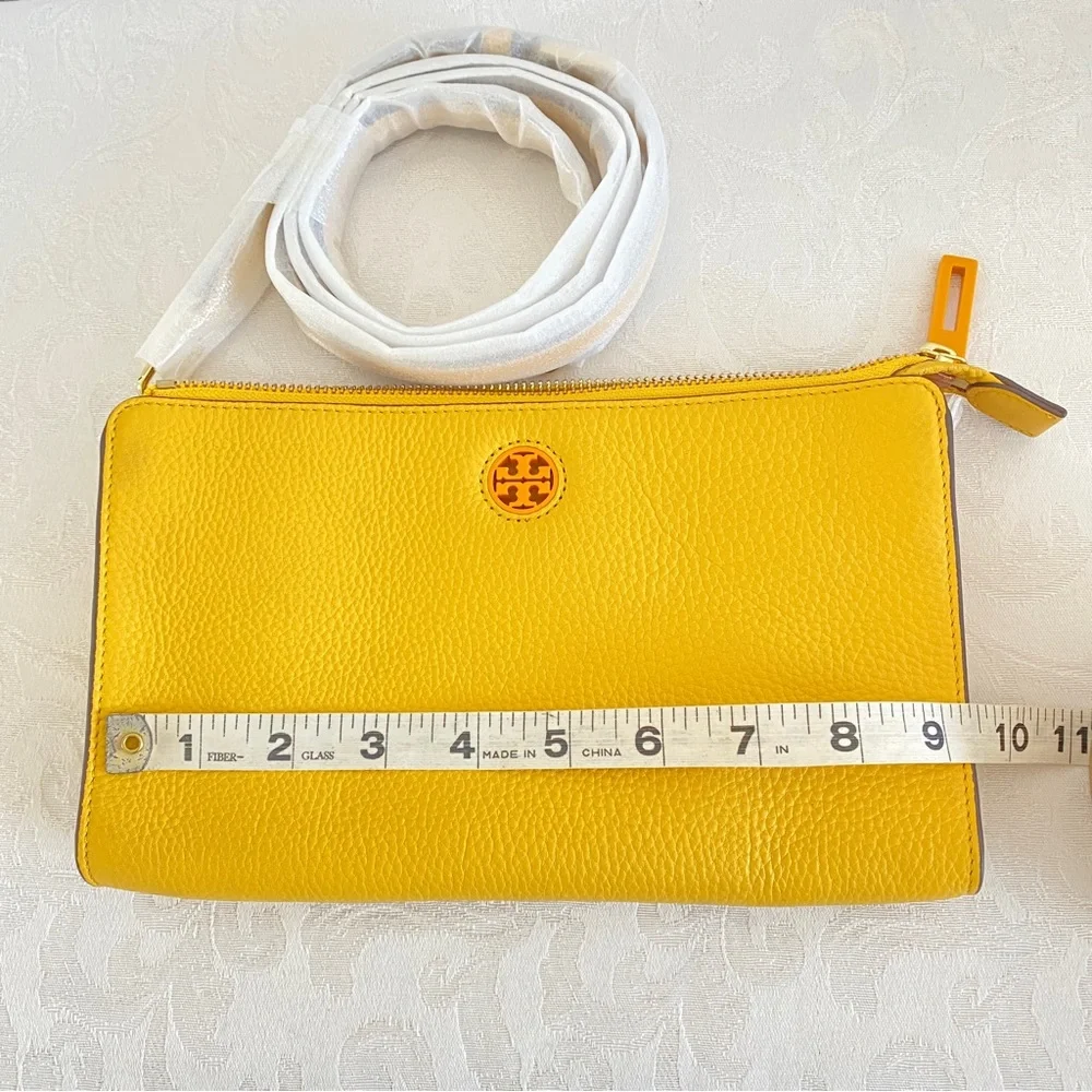 Tory Burch yellow leather crossbody bag