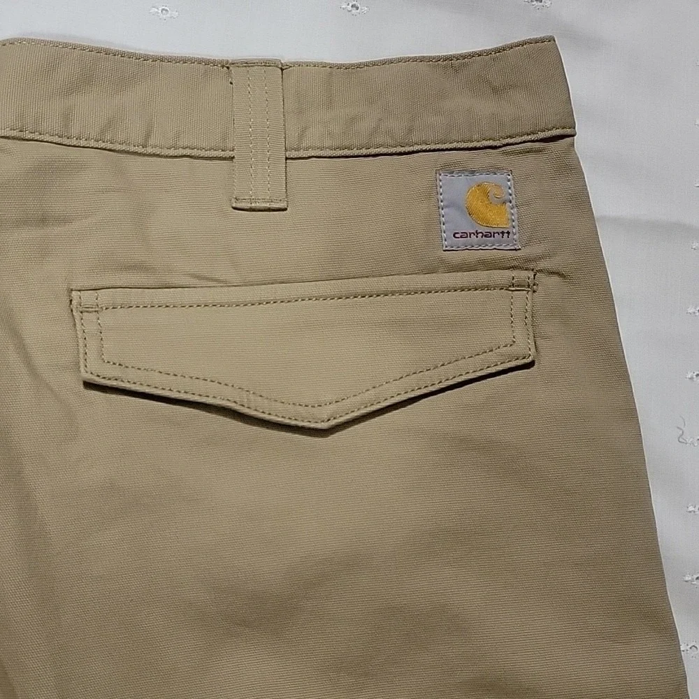 Carhartt Rugged Flex Relaxed Fit Canvas Cargo Work Shorts Tan BS3542-M Mens 40