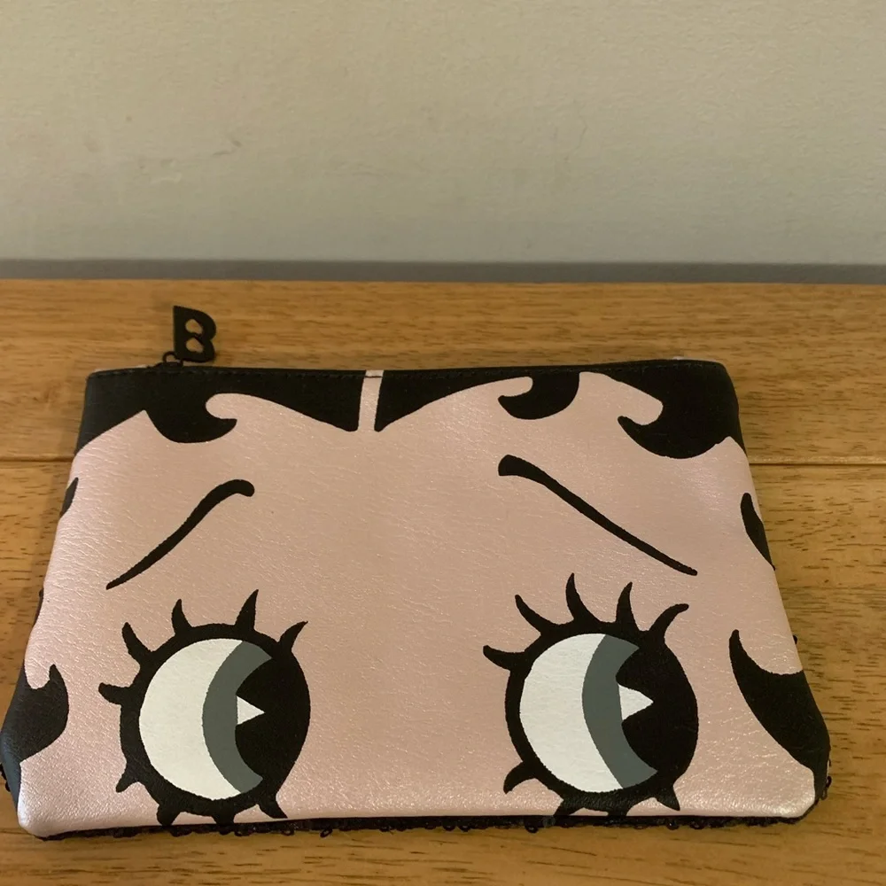 Betty Boop Ipsy Glam Make Up Bag X 2019  Black Sequins