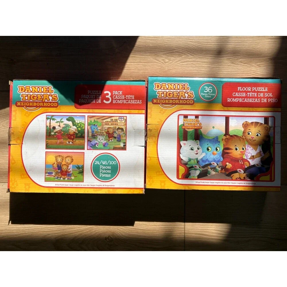 Daniel Tiger's Neighborhood Puzzle Lot 36 Pc Floor Puzzle & 3 Pack 24 48 100 Pc