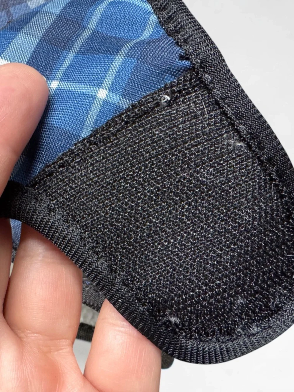 AKC Small Blue Plaid Sherpa Fleece Lined Dog Harness