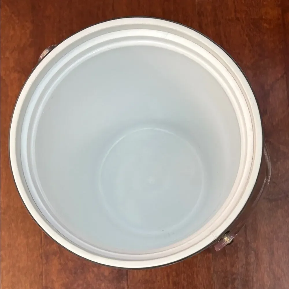 Georges Briard Vintage Mid Century Modern Gold Ice Bucket with Lid and Handle