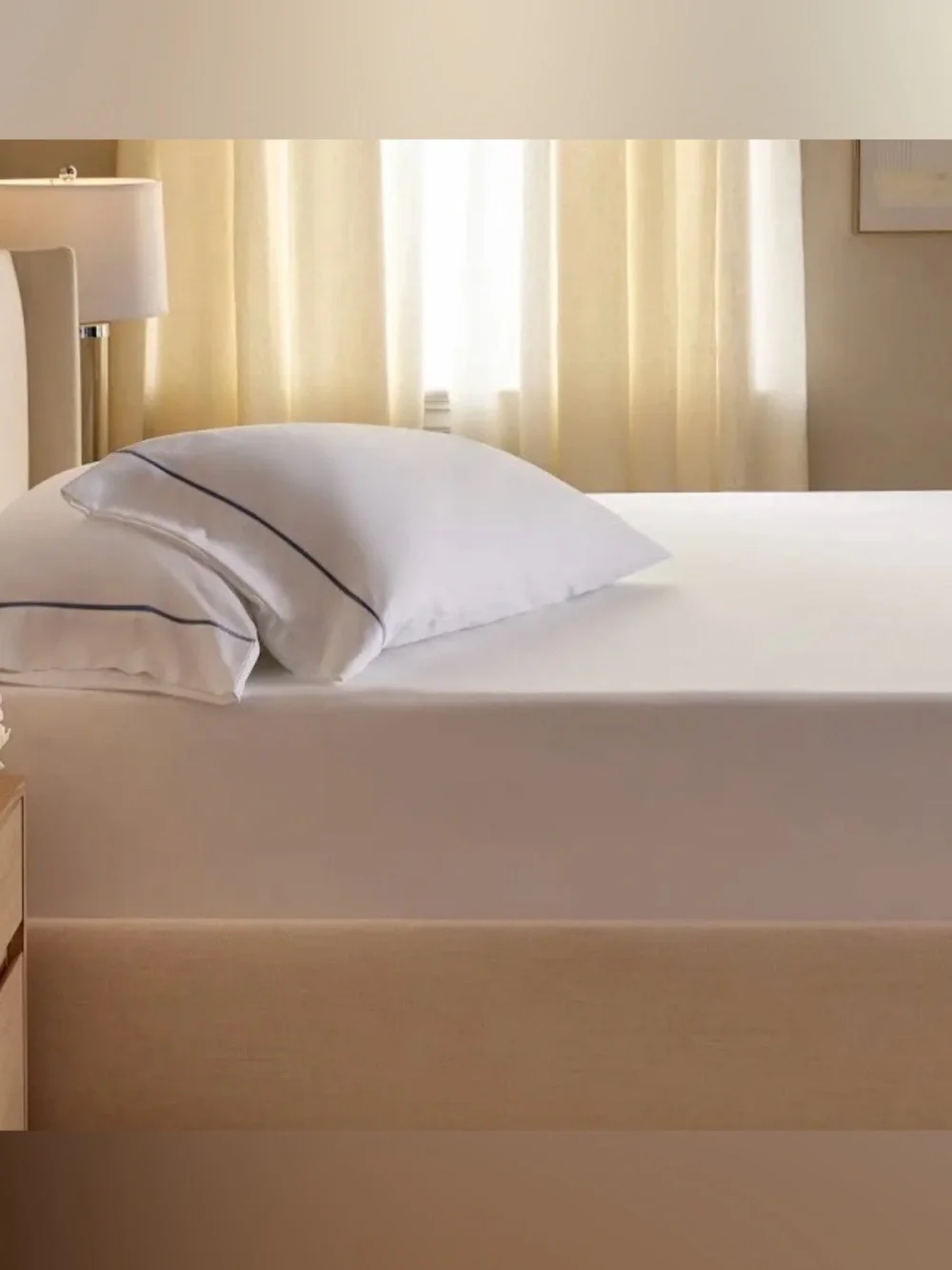 NEW Quince Signature Giza Cotton Sateen Fitted Sheet Set, King (NO Flat Sheet)