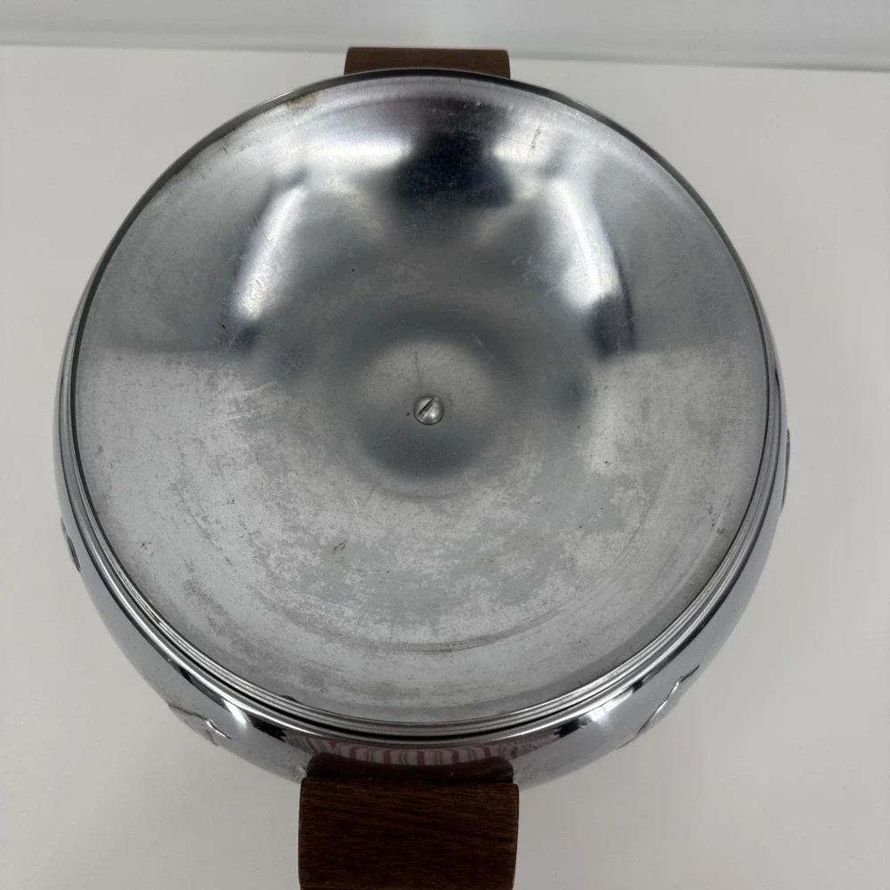Vintage MCM Penguin Hot and Cold Server Dish Ice Bucket Chrome By West Bend