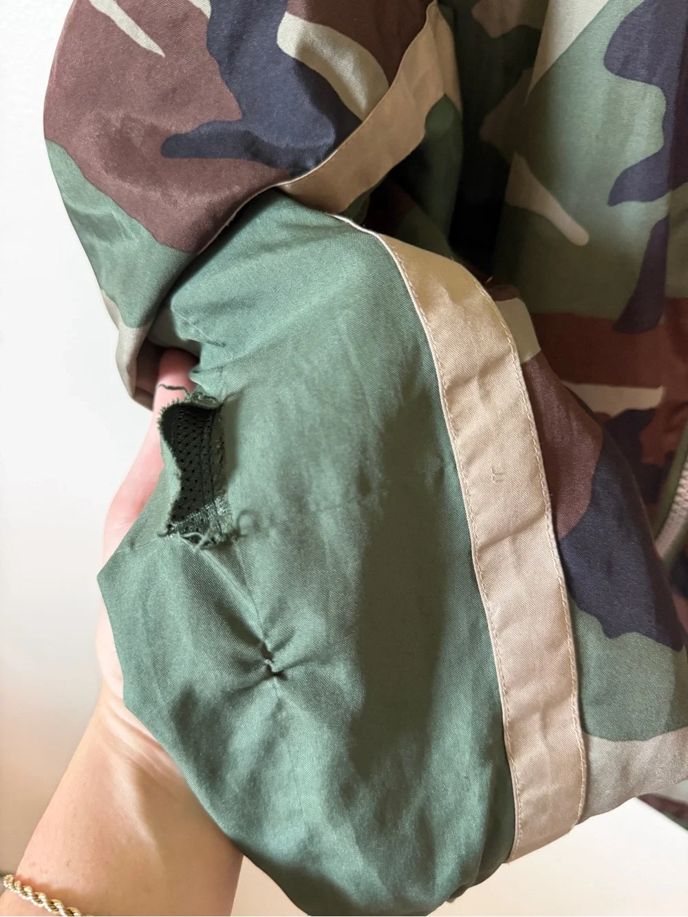 vintage Polo Ralph Lauren camo windbreaker zip up jacket size Large