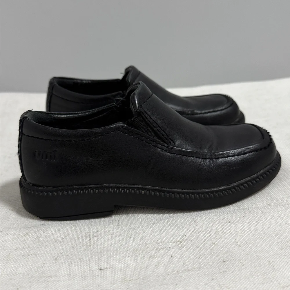 Umi black leather slip-on loafers for boys/kids size 27 (10)